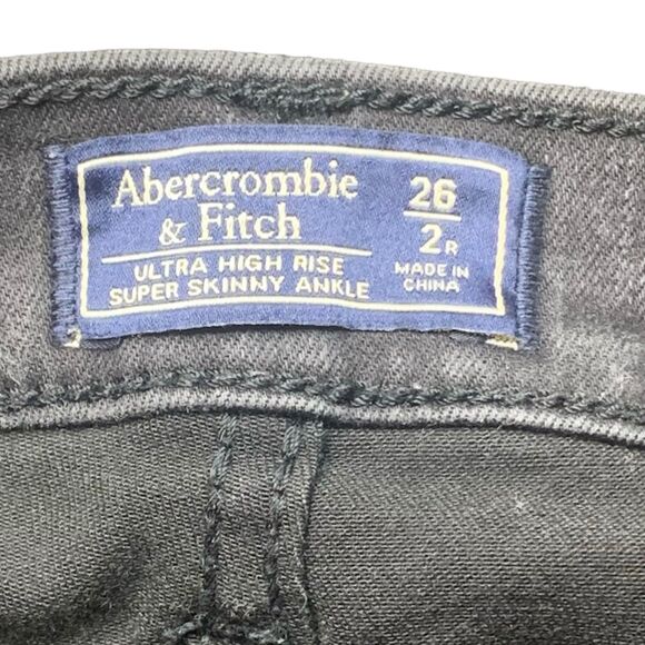 Abercrombie & Fitch Ultra High Rise Super Skinny Ankle Distressed Jeans 26/2 - Picture 6 of 9